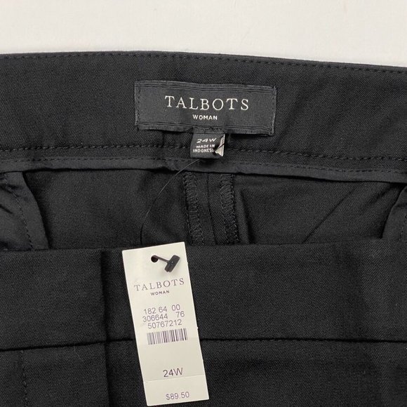 Talbots Perfect Crop Pants Women 24W NWT $90 Stretch Cotton Elastic Waist Pocket - Picture 7 of 9